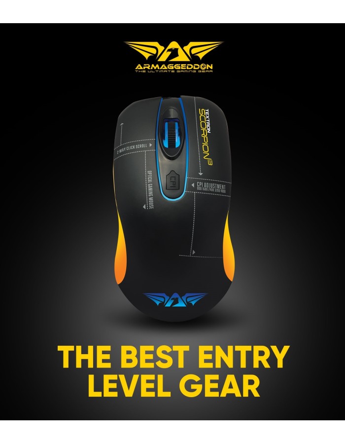 Armaggeddon Scorpion 3 Pro-Gaming Mouse with Free Mousepad Armaggeddon Scorpion 3 Pro-Gaming Mouse with Free Mousepad