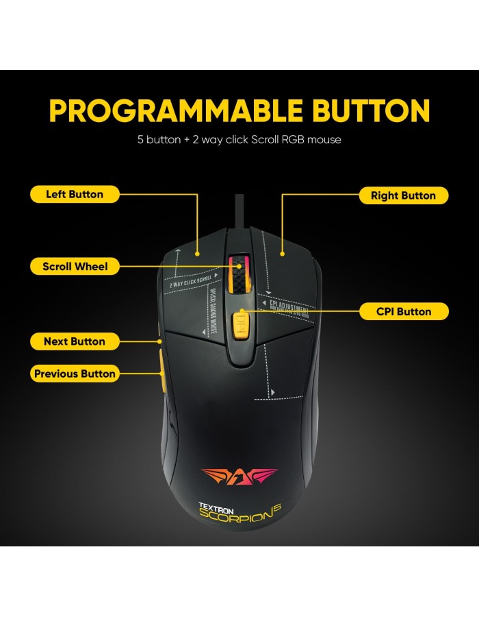 Armaggeddon Scorpion 5 Pro-Gaming Mouse with Free Mousepad Armaggeddon Scorpion 5 Pro-Gaming Mouse with Free Mousepad
