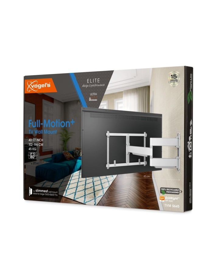 Vogels ELITE TVM5645-W TV Wall Mount 60x40 Turn up to 45kg White (replaces THIN545)