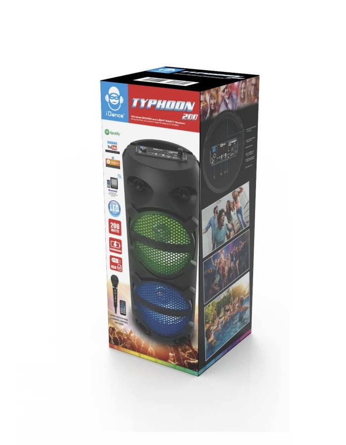 iDance Typhoon 200 Portable Speaker with Microphone & Remote
