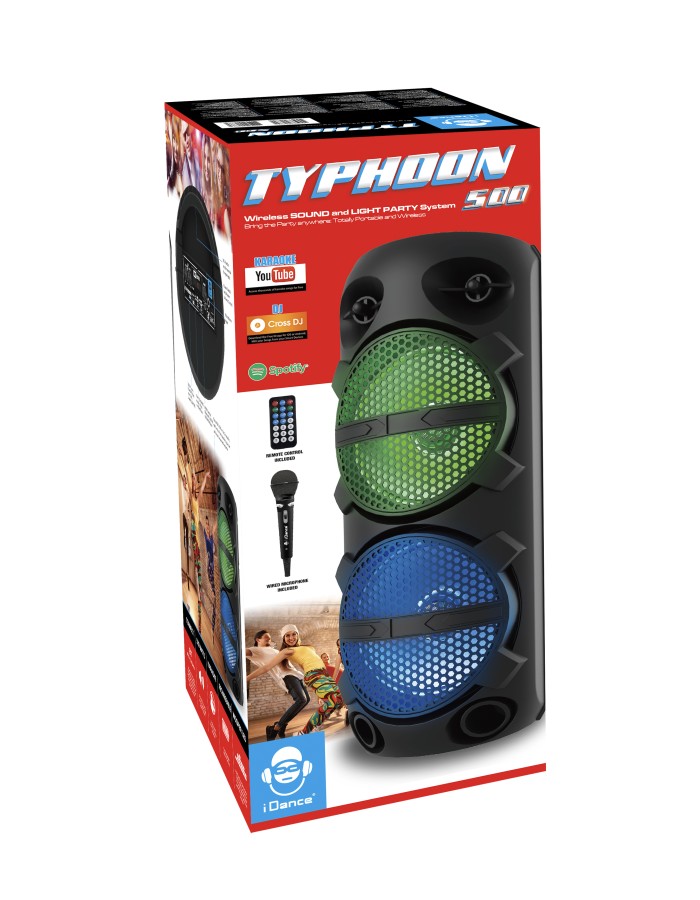 iDance Typhoon 500 Portable Speaker with Microphone & Remote