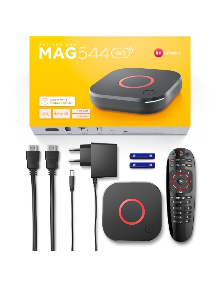Infomir MAG544W3 IPTV Set-Top Box with Dual Band Wi-Fi 4K Infomir MAG544W3 IPTV Set-Top Box with Dual Band Wi-Fi 4K
