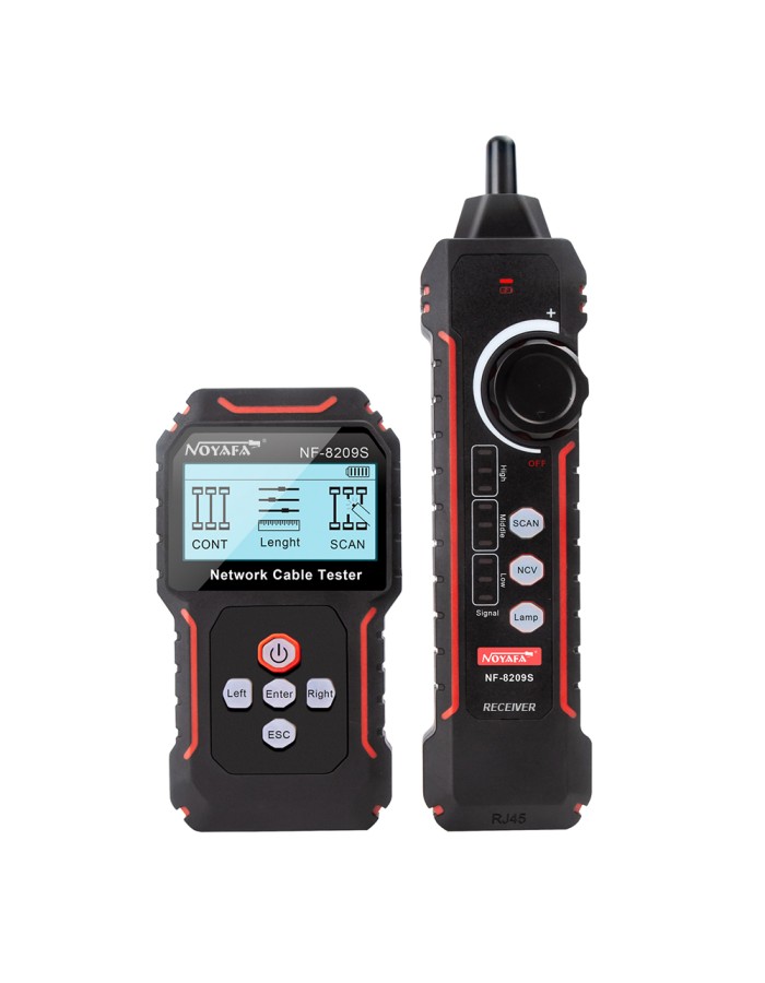 Noyafa Network Tester & Tracker with PoE, Cable Length, Port Flashing, NCV & Rechargeable Battery NF-8209S Noyafa Network Tester & Tracker with PoE, Cable Length, Port Flashing, NCV & Rechargeable Battery NF-8209S