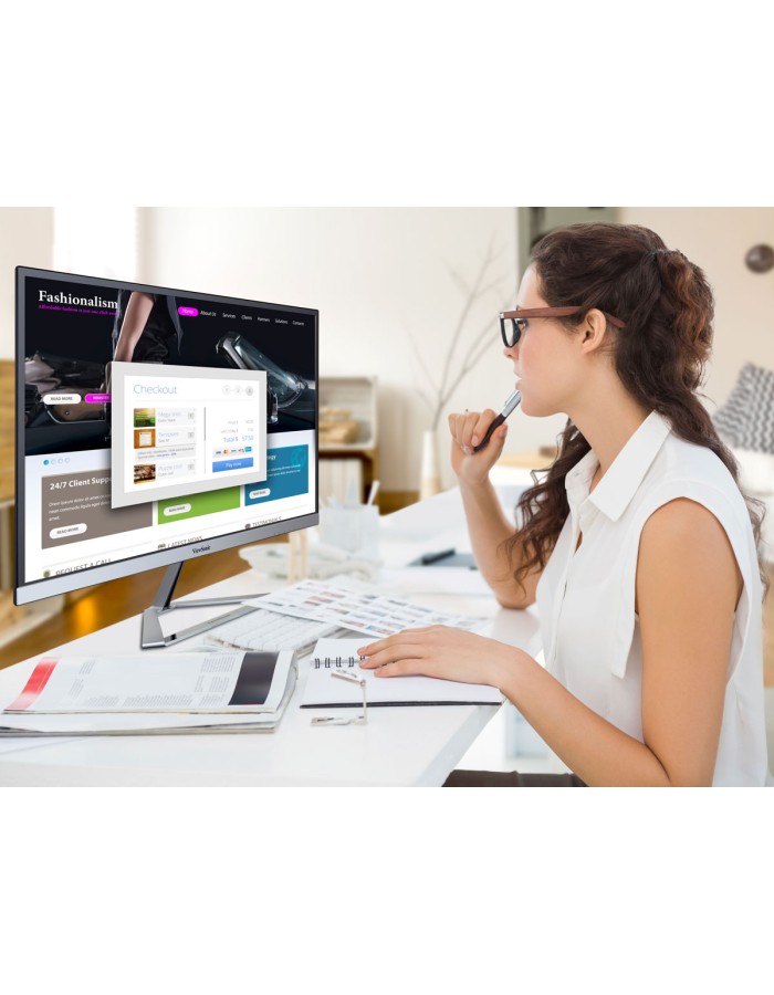 Viewsonic Monitor VX 24'' Full-HD IPS 100Hz Frameless Stylish Design Speakers VX2476-Smh Viewsonic Monitor VX 24'' Full-HD IPS 100Hz Frameless Stylish Design Speakers VX2476-Smh