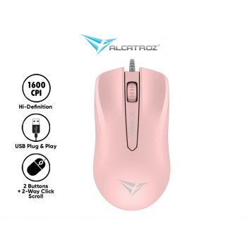 Alcatroz ASIC 3 Wired Mouse Peach Blister
