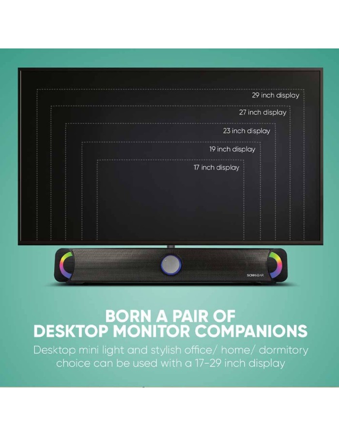 SonicGear SONICBAR BT300 Pro Portable BT/FM RGB Soundbar