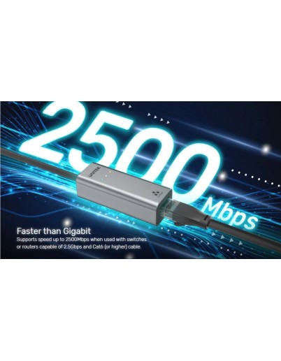 Unitek Converter USB-C to LAN 2.5Gb Ethernet+USB-A U1313C