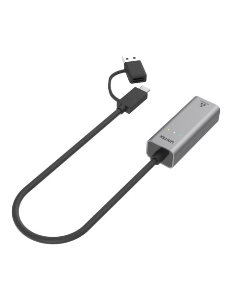Unitek Converter USB-C to LAN 2.5Gb Ethernet+USB-A U1313C