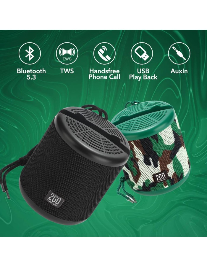 SonicGear AudioBox 2GO-Dock100 Portable BT/FM Speaker with Dock Camo