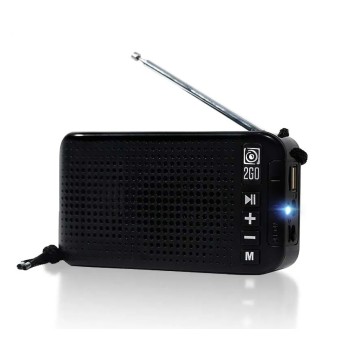 SonicGear AudioBox 2GO-RDO20 Portable Solar & USB Rechargeable FM Radio with Bluetooth & Torchlight
