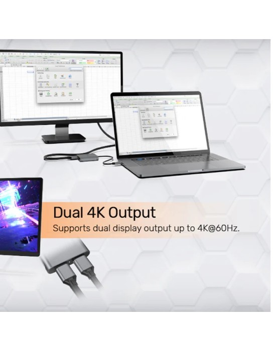Unitek Converter USB-C to Display Port Dual 8K60Hz MST V1404A Unitek Converter USB-C to Display Port Dual 8K60Hz MST V1404A