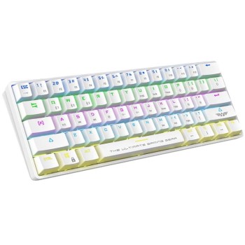 Armaggeddon MBA-61R White Wireless Bluetooth Mechanical Keyboard 61 Blue Keys