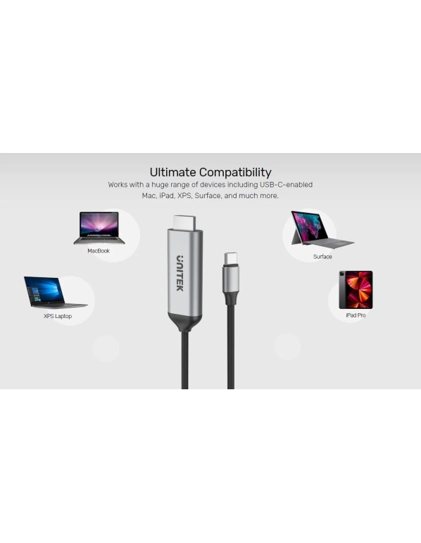 Unitek USB-C to HDMI Cable 4K60Hz 1.8m HDCP 2.3 V1423A