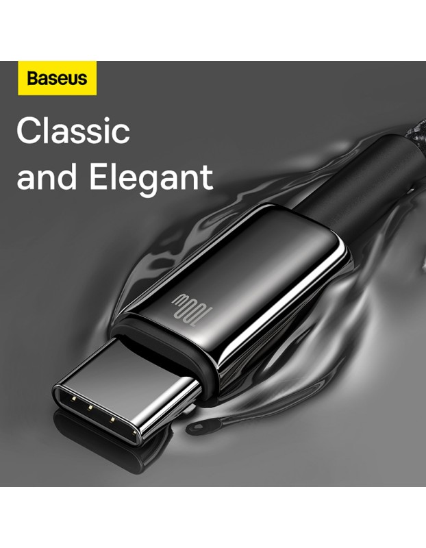Baseus Cable USB-C to USB-A Tungsten Gold 100W 2.0m Blk Baseus Cable USB-C to USB-A Tungsten Gold 100W 2.0m Blk