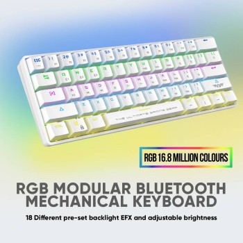 Armaggeddon MBA-61R White Wireless Bluetooth Mechanical Keyboard 61 Blue Keys Armaggeddon MBA-61R White Wireless Bluetooth Mechanical Keyboard 61 Blue Keys