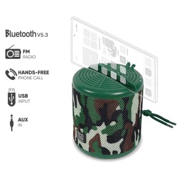 SonicGear AudioBox 2GO-Dock100 Portable BT/FM Speaker with Dock Camo