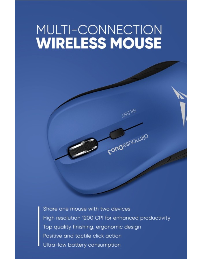 Alcatroz AIRMOUSE DUO 3 Wireless/BT Silent Mouse White Alcatroz AIRMOUSE DUO 3 Wireless/BT Silent Mouse White