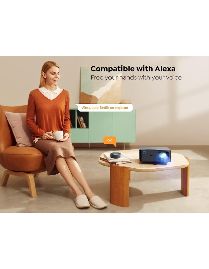 Yaber K2s Full HD LED Projector WiFi6 BT/NFC JBL Alexa 800 Ansi