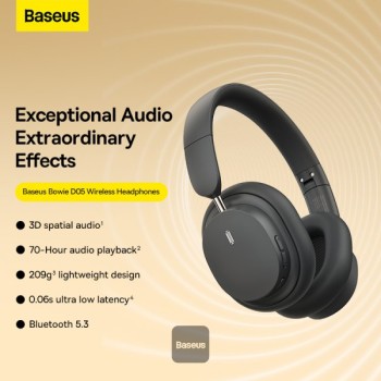 Baseus Wireless Headphones Bowie D05 Grey Baseus Wireless Headphones Bowie D05 Grey
