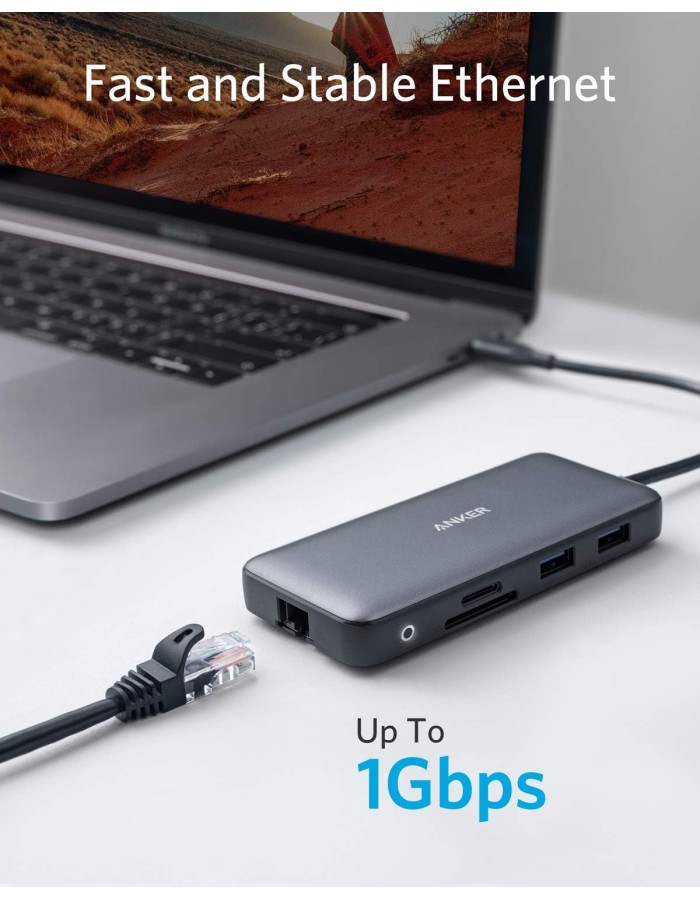 Anker Work USB-C Hub 8in1 2xHDMI,GB,SD,PD100W Anker Work USB-C Hub 8in1 2xHDMI,GB,SD,PD100W