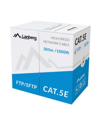 Lanberg CAT5e FTP CU Cable 305m Grey LCF5-11CU-0305-S Lanberg CAT5e FTP CU Cable 305m Grey LCF5-11CU-0305-S