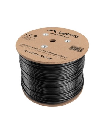 Lanberg CAT6 UTP CU Cable Outdoor 305m Black LCU6-21CU-0305-BK