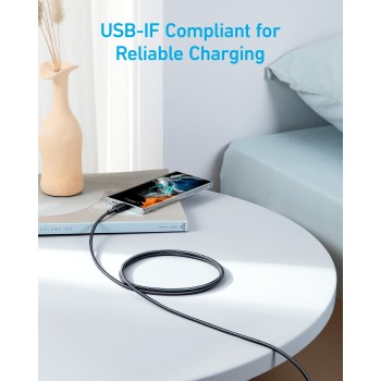 Anker Mobile Cable 322 USB-C to USB-C Cable 1.8m Braided Black