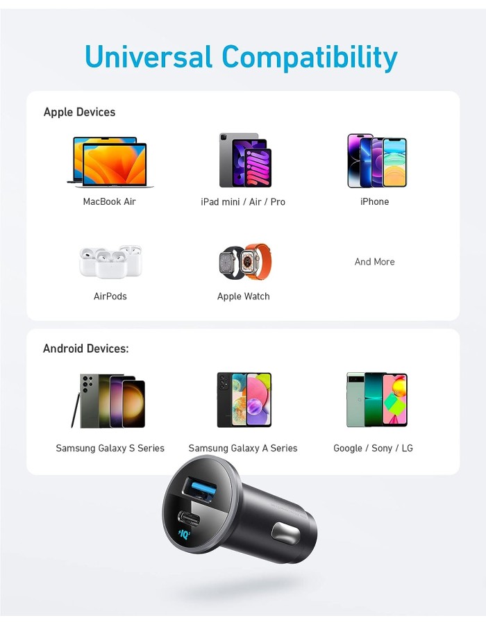 Anker Mobile Charger Car 53W PD 325 Black Anker Mobile Charger Car 53W PD 325 Black