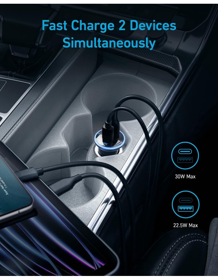 Anker Mobile Charger Car 53W PD 325 Black Anker Mobile Charger Car 53W PD 325 Black