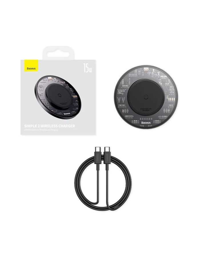 Baseus Wireless Charger 15W SIMPLE 2 Black Baseus Wireless Charger 15W SIMPLE 2 Black