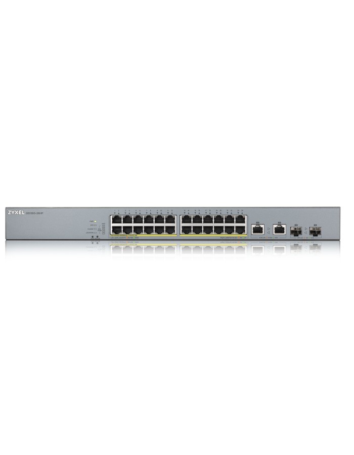 Zyxel SP 26-Port Gigabit PoE Cloud Managed Switch, 24 x PoE 375W GS1350-26HP
