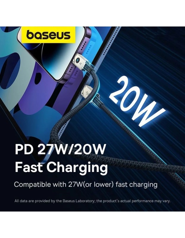 Baseus Cable Lightning to USB-C Unbreakable Series 20W 1.0 White Baseus Cable Lightning to USB-C Unbreakable Series 20W 1.0 White