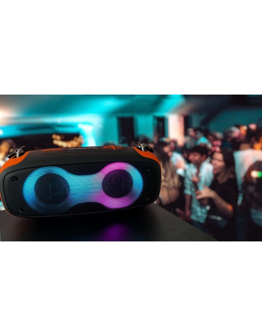 N-Gear LETS GO PARTY BLAZOOKA 830 Portable Speaker with 1x Wireless Mic RGB Lights BT & USB