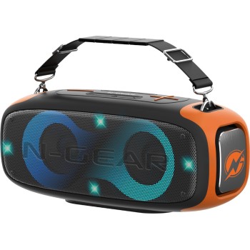 N-Gear LETS GO PARTY BLAZOOKA 830 Portable Speaker with 1x Wireless Mic RGB Lights BT & USB