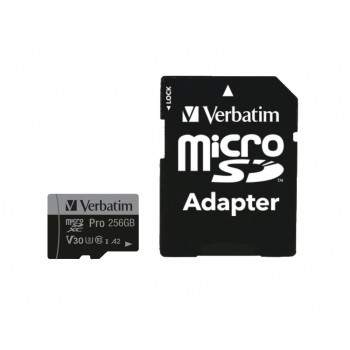 Verbatim Micro SD Card+Adapter Class10 U3 256GB