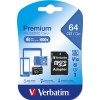 Verbatim Micro SD Card+Adapter Class10 U1 64GB Verbatim Micro SD Card+Adapter Class10 U1 64GB
