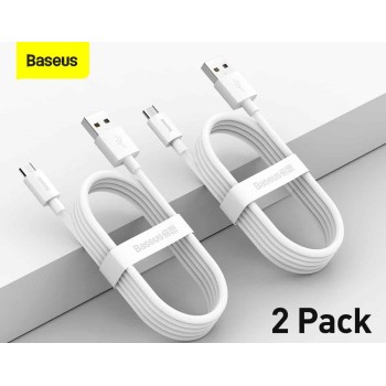 Baseus Cable MicroUSB to USB-A Simple Wisdom 1.5m White (2PC) Baseus Cable MicroUSB to USB-A Simple Wisdom 1.5m White (2PC)
