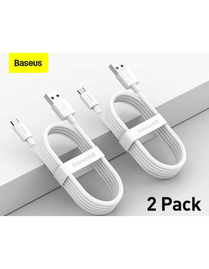 Baseus Cable MicroUSB to USB-A Simple Wisdom 1.5m White (2PC) Baseus Cable MicroUSB to USB-A Simple Wisdom 1.5m White (2PC)