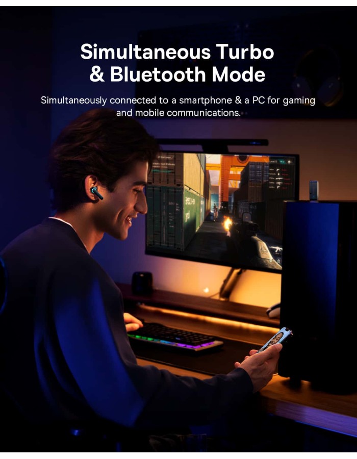 Baseus Headphones In Ear TWS AeQur G10 Gaming PS5/PC/Switch Cluster Black Baseus Headphones In Ear TWS AeQur G10 Gaming PS5/PC/Switch Cluster Black