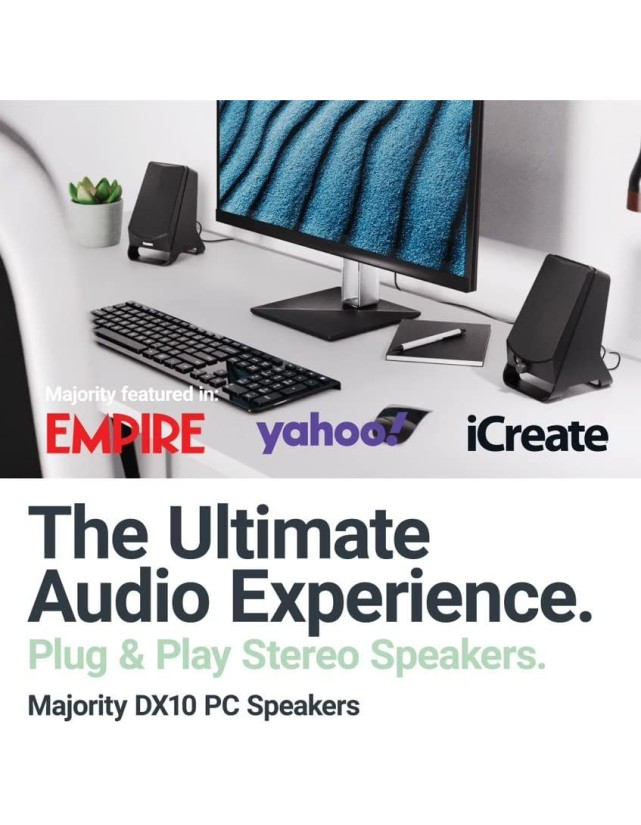 Majority DX 10 PC Speakers 10W 2.0 USB Powered