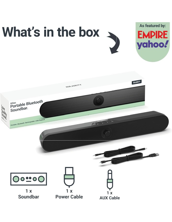 Majority ATLAS PC Soundbar 20W BT & USB