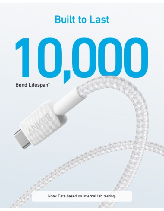 Anker Mobile Cable USB-A to USB-C  1.8m 322 White