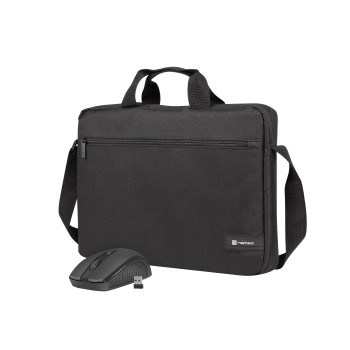 Natec WALLAROO2 15.6'' Laptop Bag with Wireless Mouse Black