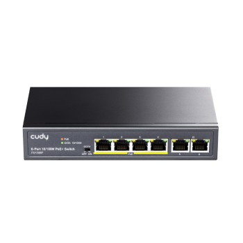 Cudy FS1006P 4-Port FE PoE Switch + 2 FE Uplink 60W with UK Plug