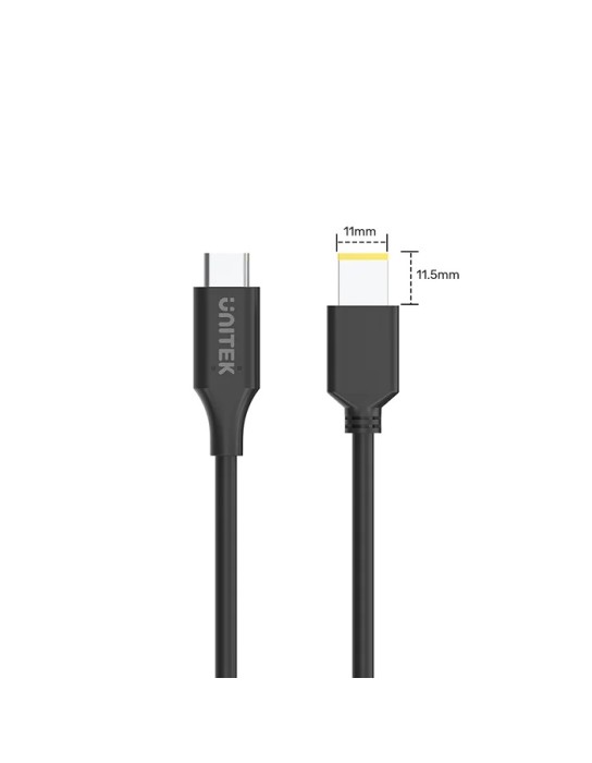 Unitek UCL USB-C to DC Cable 1.8m 65W for Lenovo 11x4.5mm C14115BK Unitek UCL USB-C to DC Cable 1.8m 65W for Lenovo 11x4.5mm C14115BK