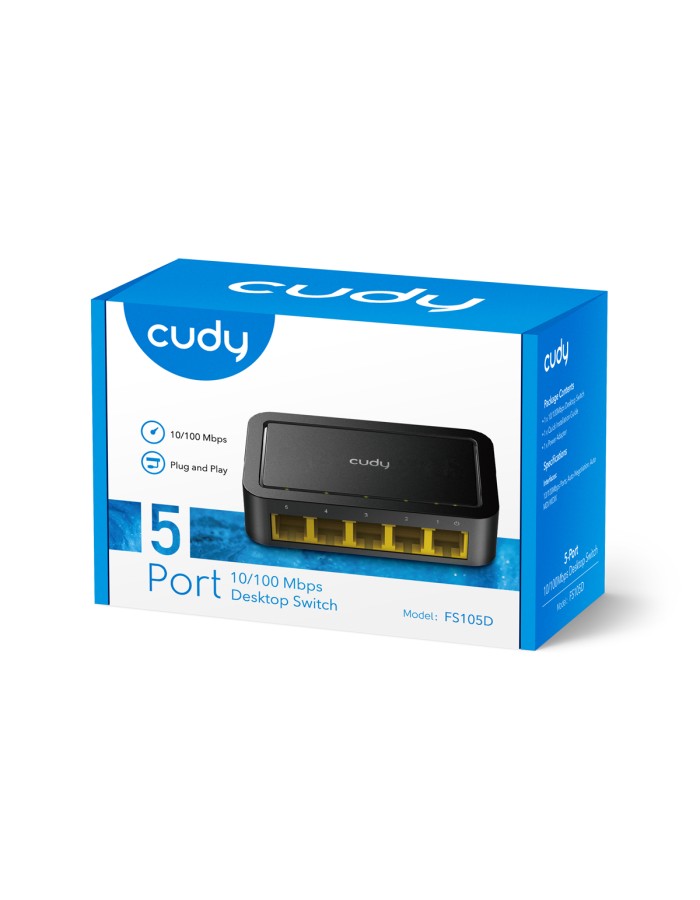 Cudy FS105D 5-Port 10/100 Mbps Desktop Switch Cudy FS105D 5-Port 10/100 Mbps Desktop Switch