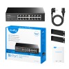 Cudy GS1016 16-Port Gigabit Ethernet Switch R/M with UK Plug