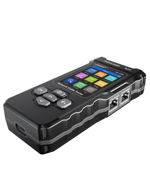 Noyafa Multi-Function Cable Tester with PoE Detection, Cable Length Measurement, Port Flashing, PING Testing & NCV Function NF-8506