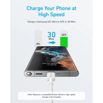 Anker Mobile Cable USB-C to USB-C 1.8m 322 White