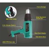 Proskit SS-611B Hot Air Gun 1500W Dual Temperature, Ceramic Heater & Double Insulated with Carry Case
